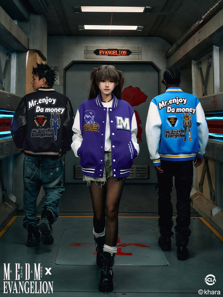 Buy Now MEDM x EVA Leather Varsity Jacket – Face 3 Face