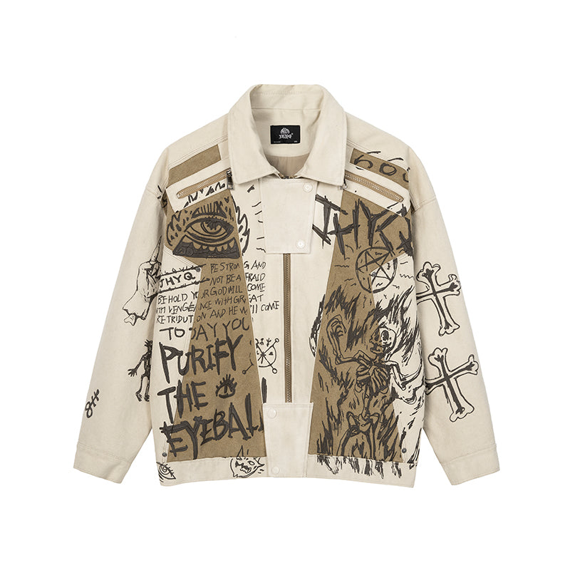 JHYQ Heavy Graffiti Short Jacket