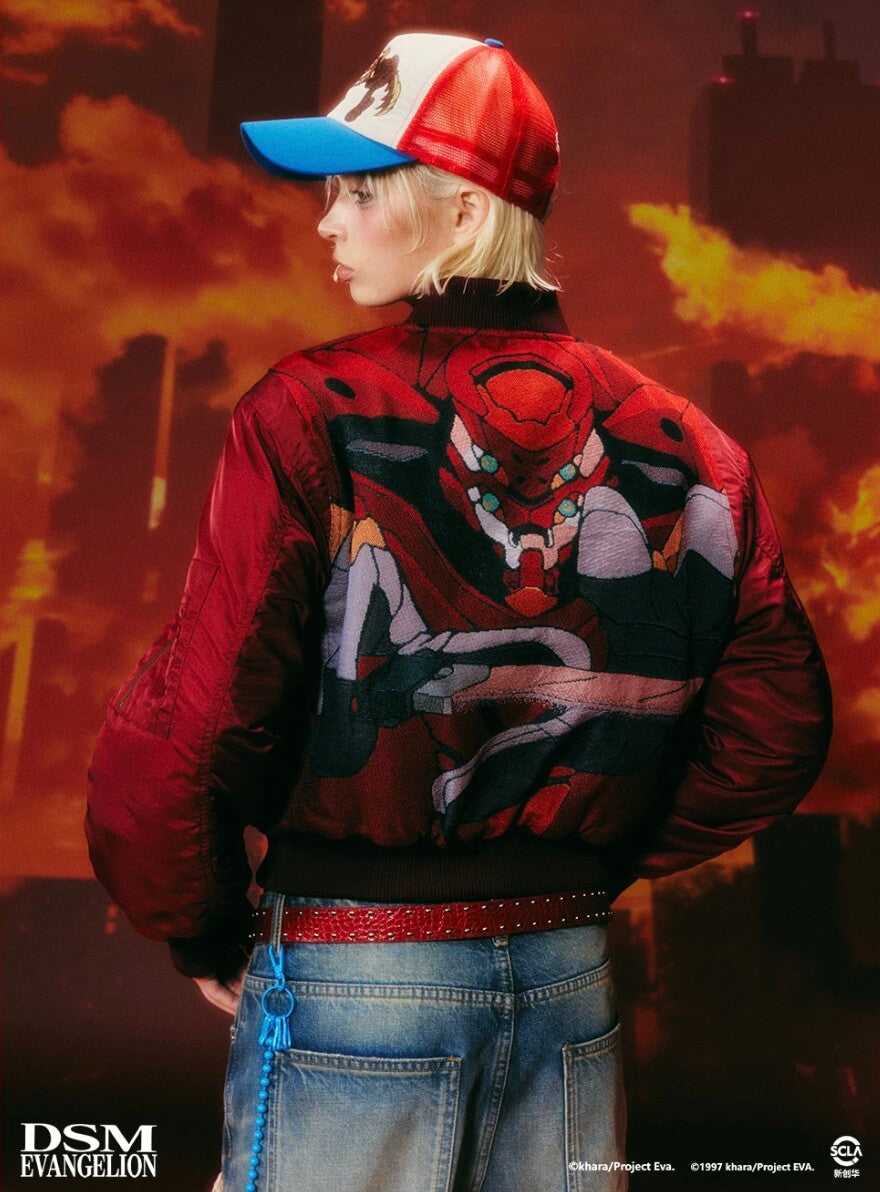 DSM x EVA Unit-02 Jacquard MA-1 Bomber Jacket | Face 3 Face