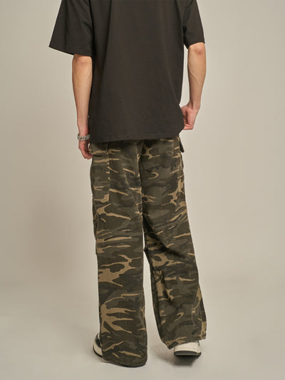F3F Select Camouflage Workwear Straight Cargo Pants