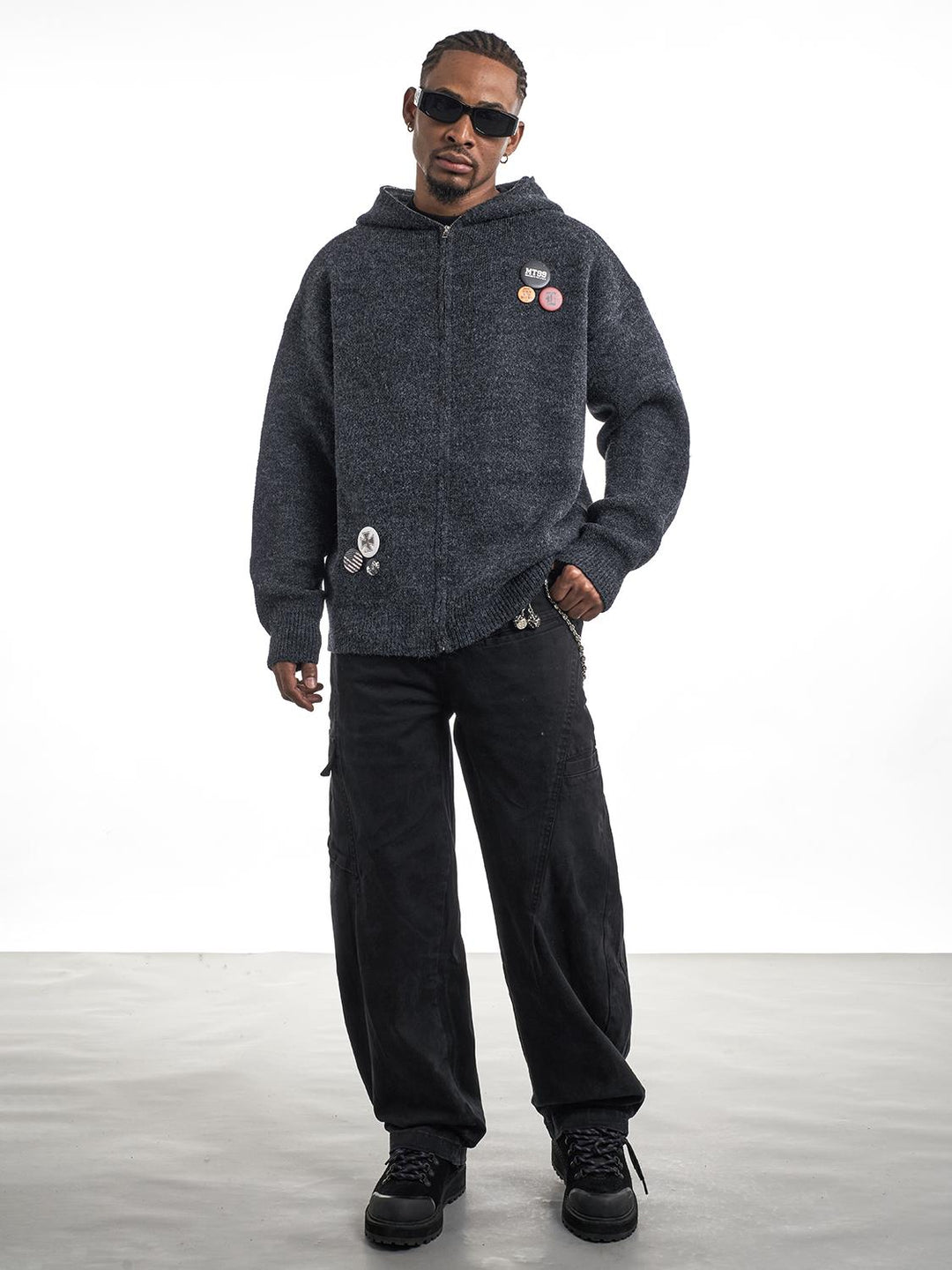 F3F Select Zip Up Knit Hoodie | Face 3 Face