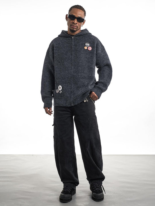 F3F Select Zip Up Knit Hoodie | Face 3 Face