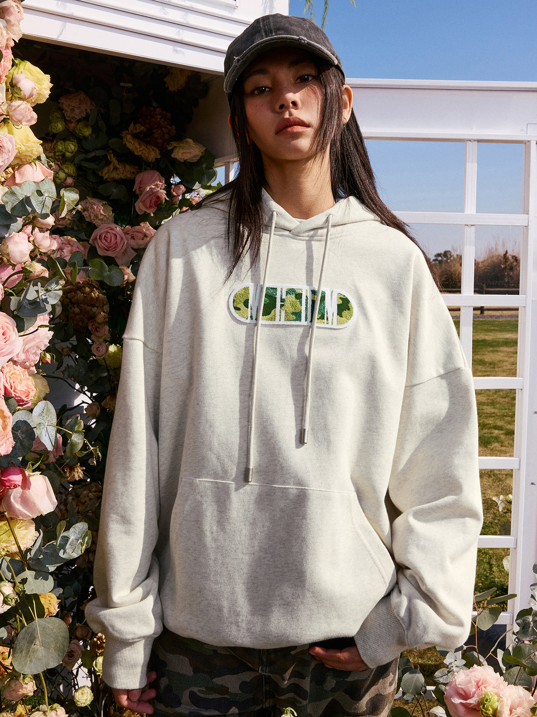 MEDM Animal & Camouflage Embroidery Capsule Logo Letter Hoodie