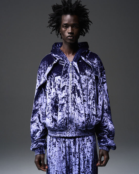 BLIND NO PLAN 3D Fly Hank Velvet Zipper Hoodie