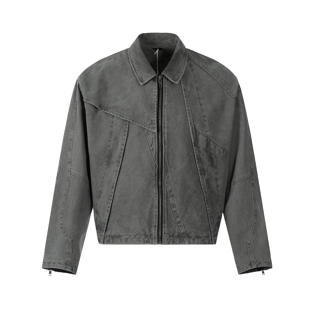 F3F Select Deconstructed Stitching Washed Denim Jacket | Face 3 Face