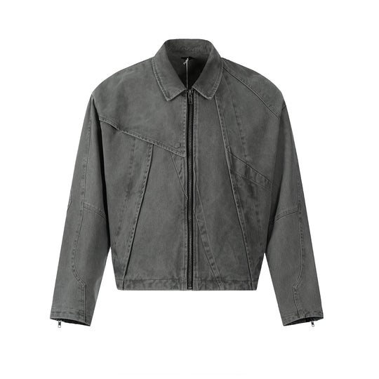 F3F Select Deconstructed Stitching Washed Denim Jacket | Face 3 Face