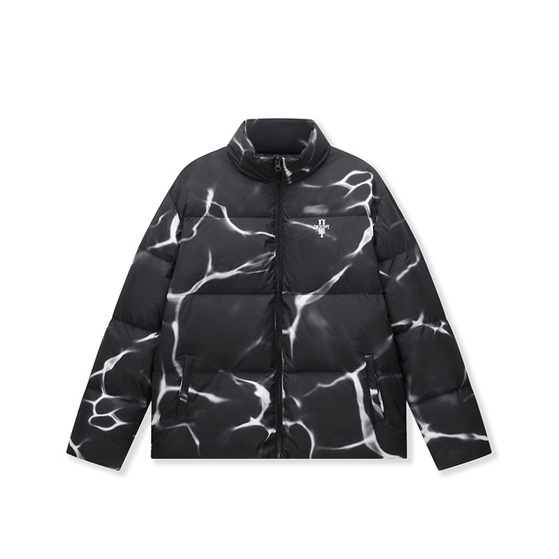 DICETINY Water Wave Pattern Down Jacket | Face 3 Face