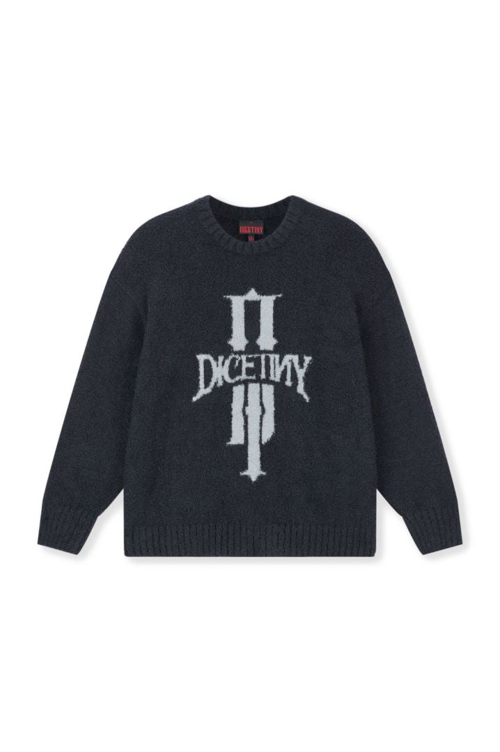 DICETINY Jacquard Logo Fleece Knit Sweater | Face 3 Face