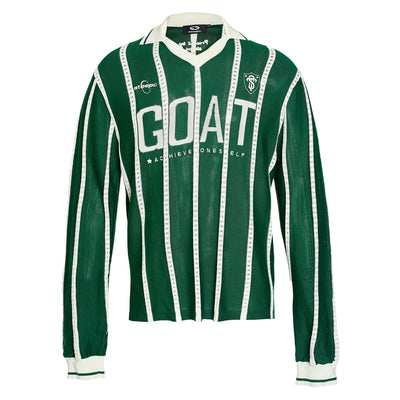 STEEPC Striped Knit GOAT Long Sleeve V-Neck Polo Jersey | Face 3 Face