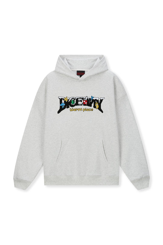 DICETINY Comics Logo 3D Embroidery Hoodie | Face 3 Face