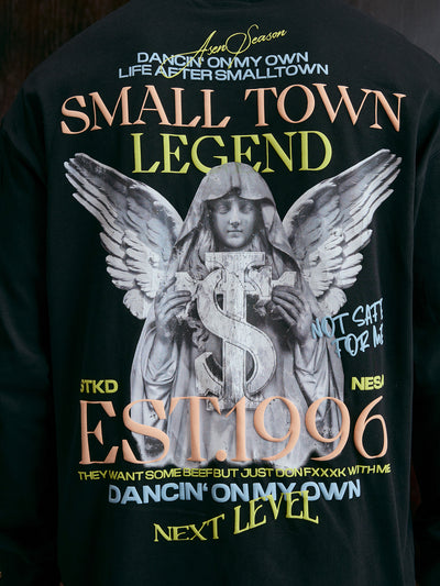 Small Town Kid Angel Foam Print Long Sleeved Tee | Face 3 Face