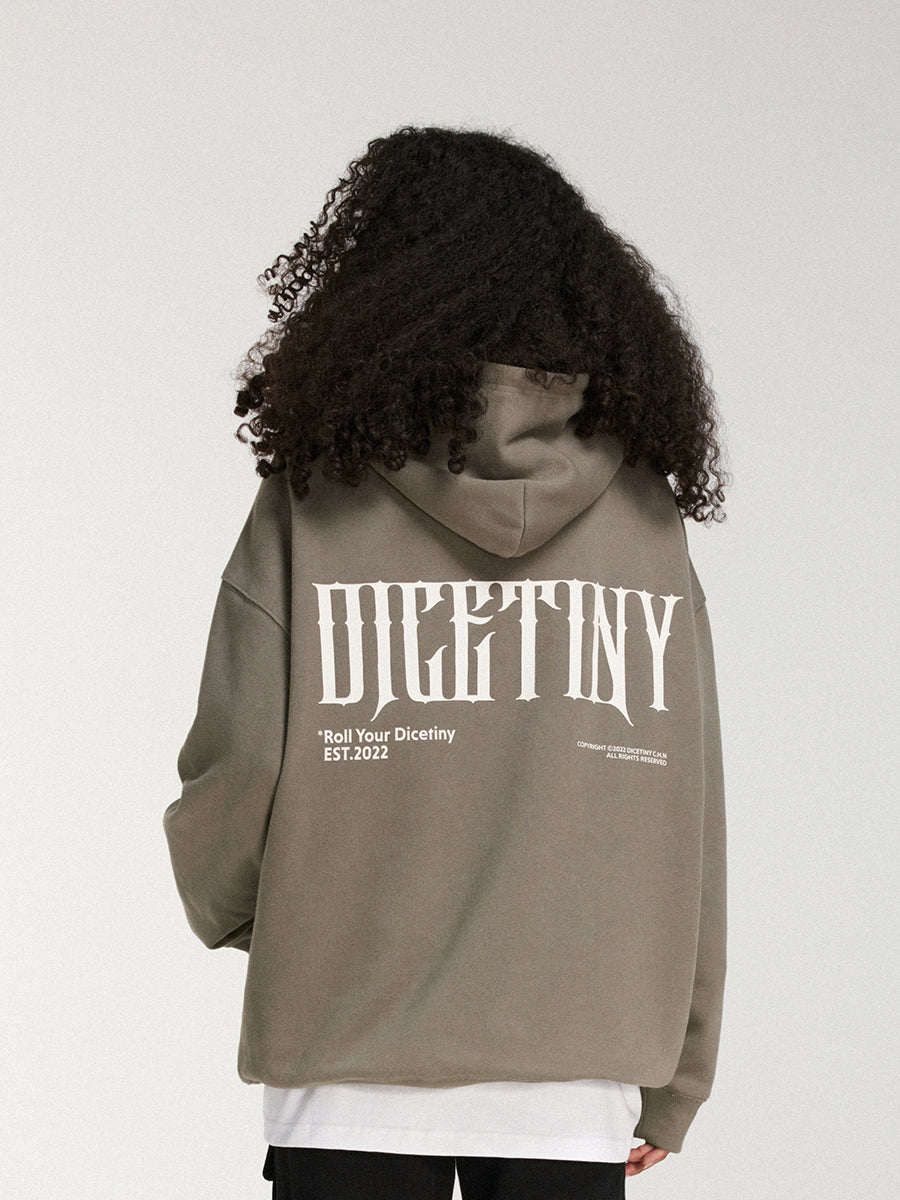 DICETINY Basic Back Logo Print Hoodie | Face 3 Face