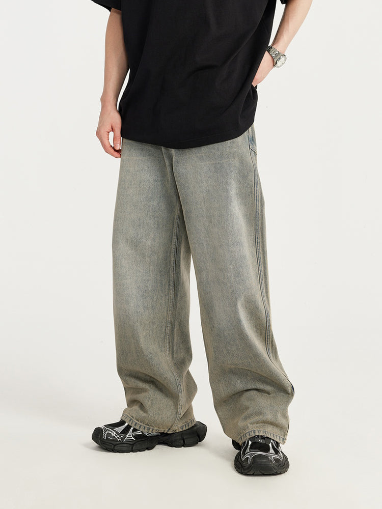 F3F Select Retro Wash Cut Wide Leg Jeans