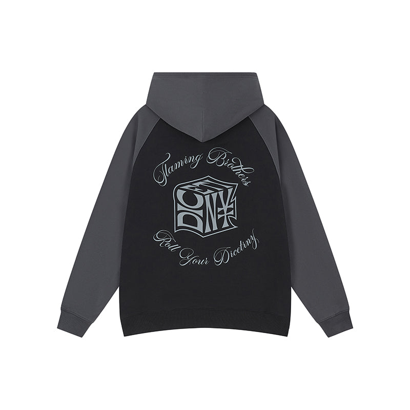 DICETINY Dice Roll Print Color Blocked Hoodie | Face 3 Face