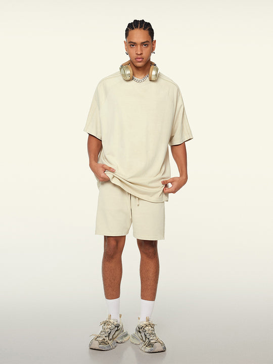 F3F Select Duty Washed & Old Spliced Striped Short Sweatpants