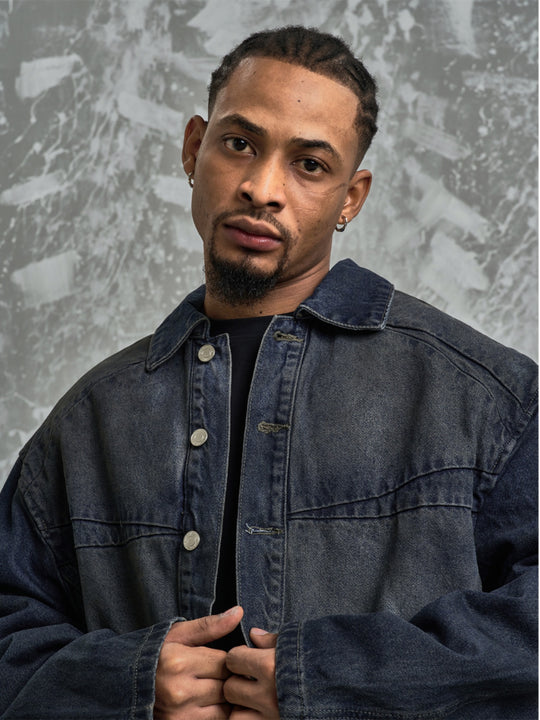 F3F Select Dirty Dye Washed Denim Jacket | Face 3 Face