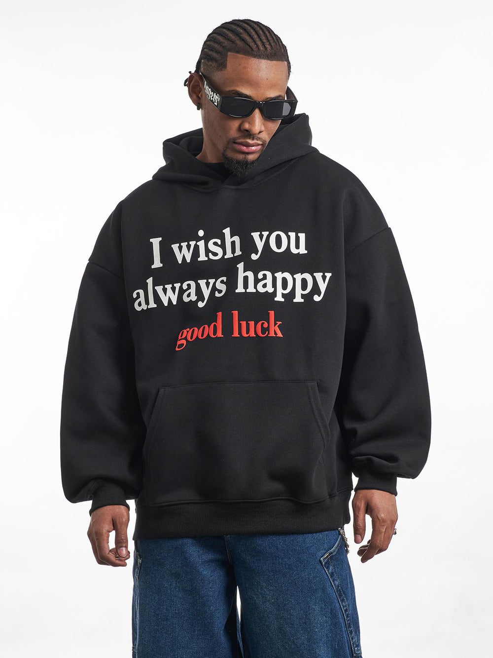 F3F Select Good Luck Printed Letter Hoodie | Face 3 Face