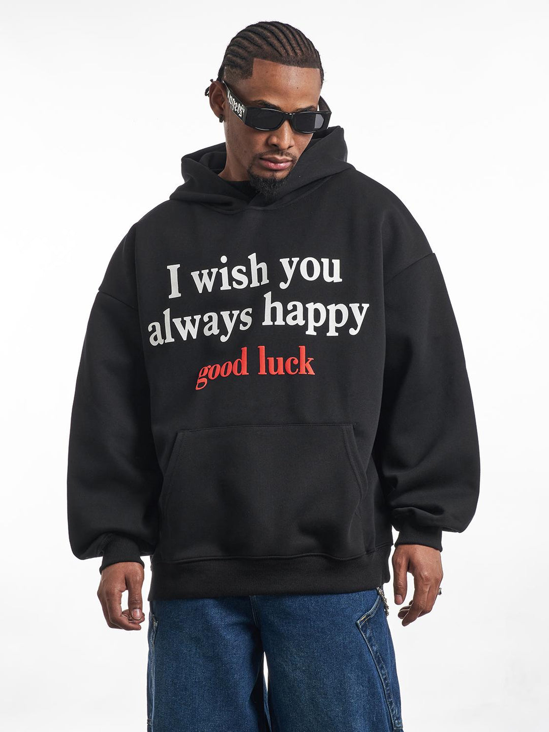 F3F Select Good Luck Printed Letter Hoodie | Face 3 Face