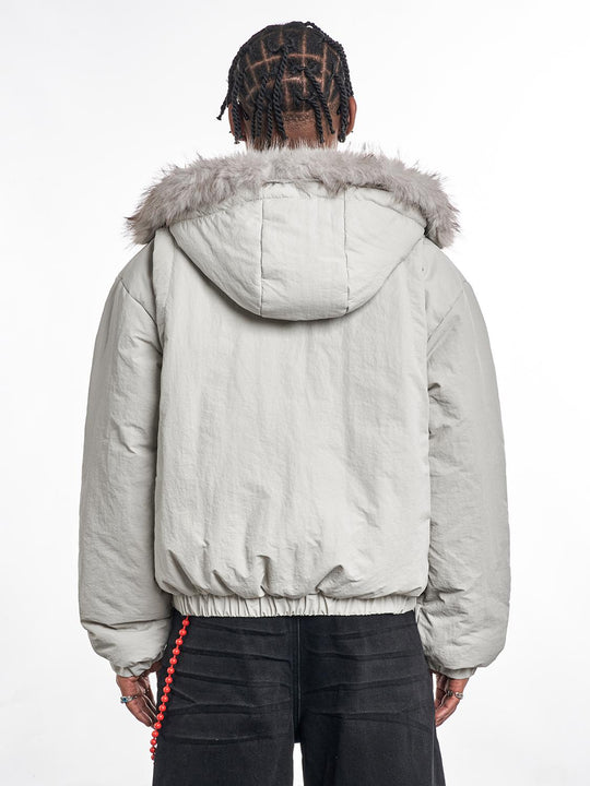 F3F Select Fur Hoodie Puffer Flight Jacket | Face 3 Face