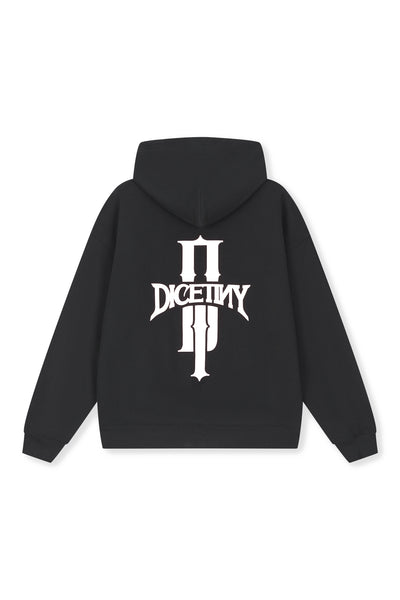 DICETINY Basic Logo Printed Hoodie | Face 3 Face