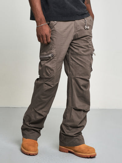 F3F Select Waist Belt 3D Pockets Pleated Cargo Pants | Face 3 Face