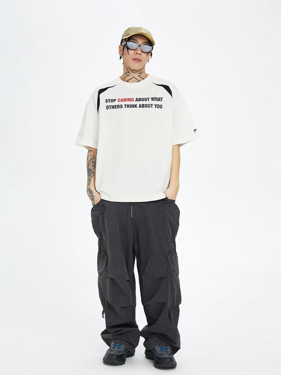 F2CE Large Pockets Workwear Pleated Wide Leg Pants