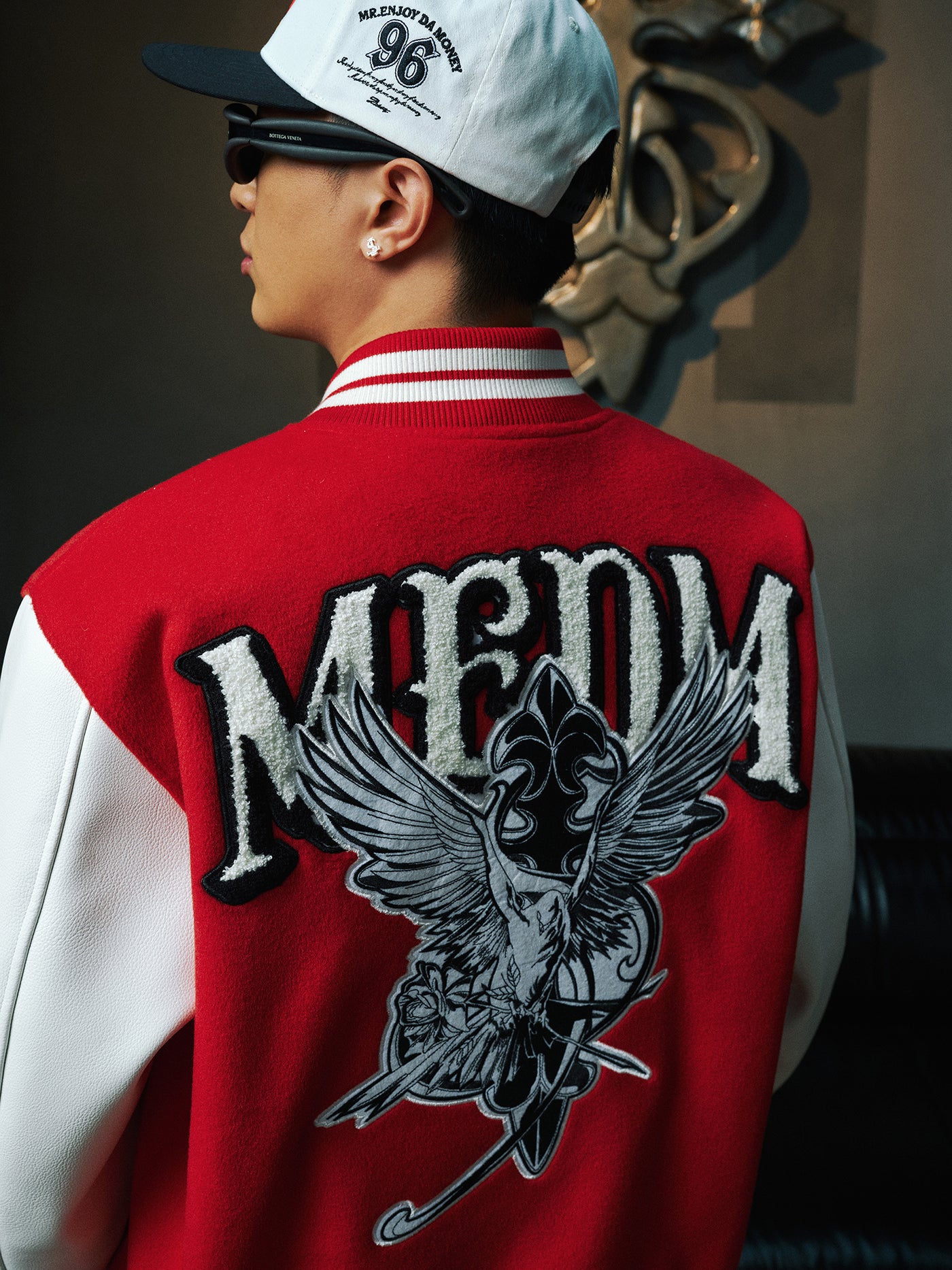 MEDM x STK Patch Embroidery Varsity Jacket | Face 3 Face