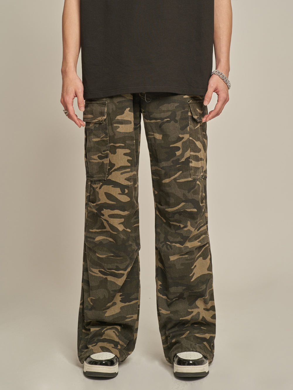 F3F Select Camouflage Workwear Straight Cargo Pants