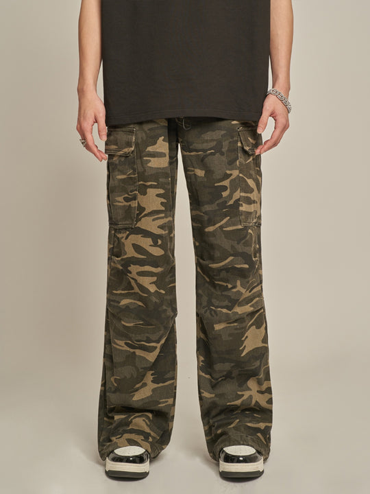 F3F Select Camouflage Workwear Straight Cargo Pants