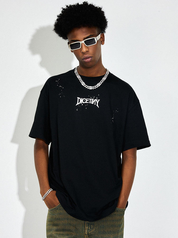 DICETINY Splash Ink Logo Print Tee | Face 3 Face