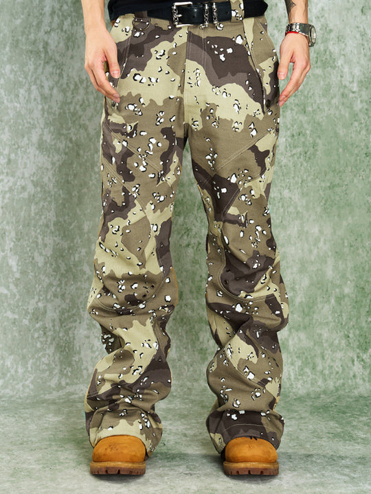 YADcrew Stereoscopic Knee Camouflage Work Pants
