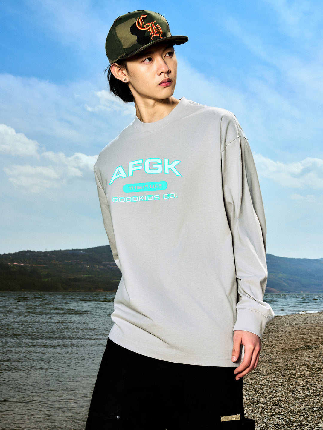 AFGK Letters Basic Long Sleeved Tee
