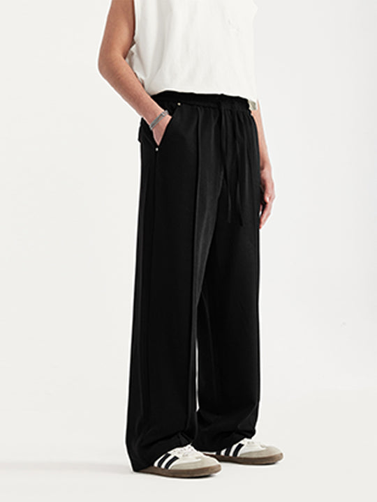 F3F Select Glossy Wide Leg Casual Suit Pants