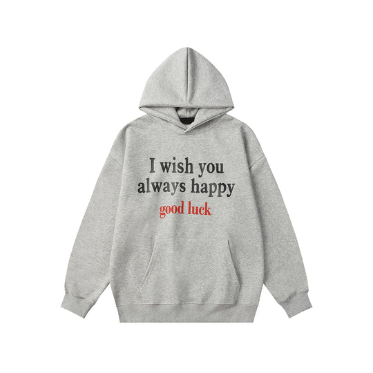 F3F Select Good Luck Printed Letter Hoodie | Face 3 Face
