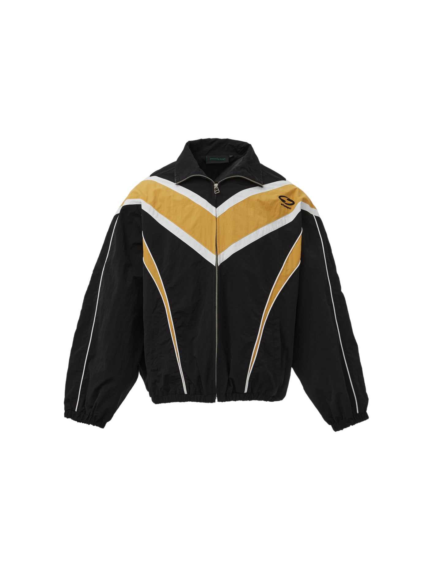 STEEPC Black & Yellow Colorblocking Sports Loose Retro Track Jacket | Face 3 Face