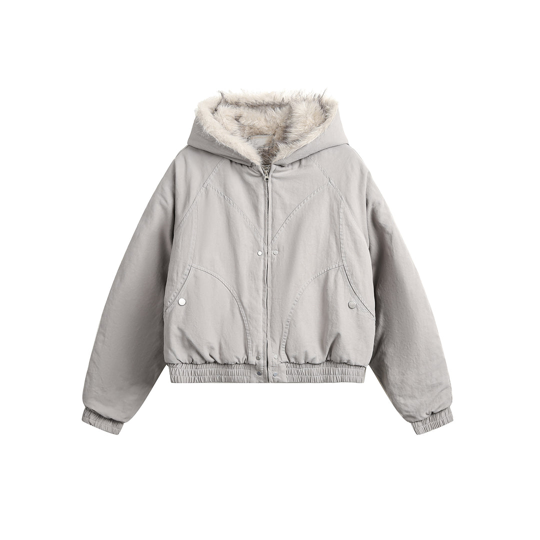 F3F Select Fur Quilted Lining Hoodie Jacket | Face 3 Face