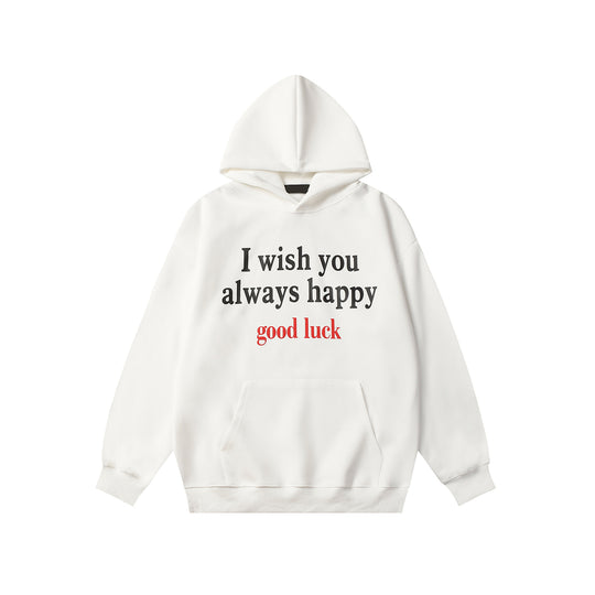 F3F Select Good Luck Printed Letter Hoodie | Face 3 Face