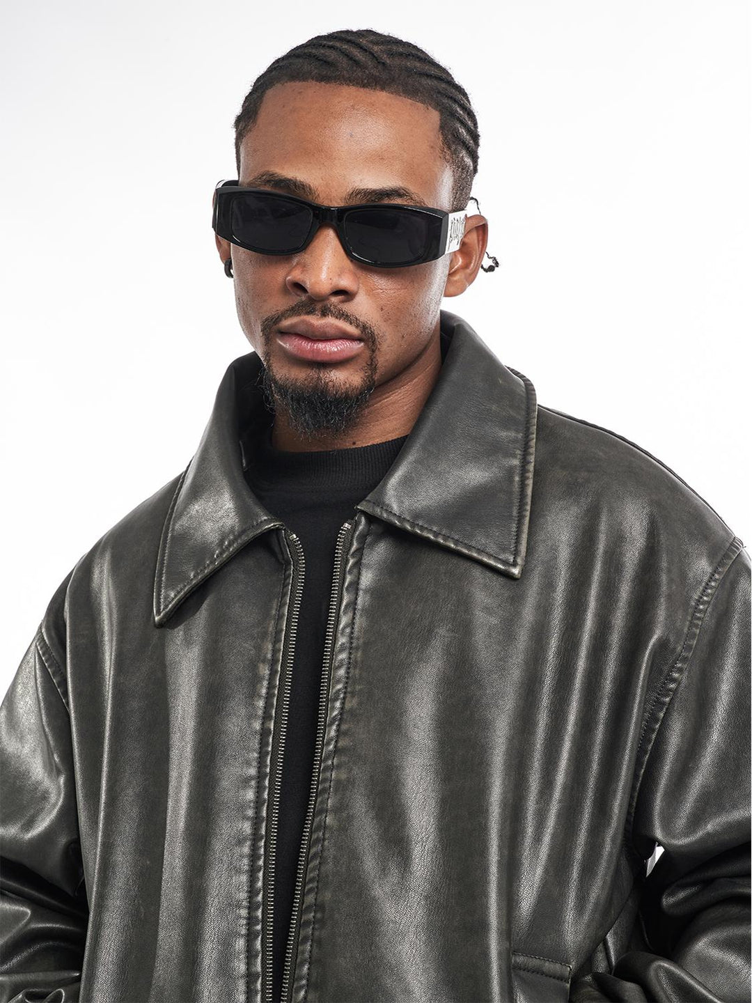 F3F Select Vintage PU Leather Zip Up Jacket | Face 3 Face