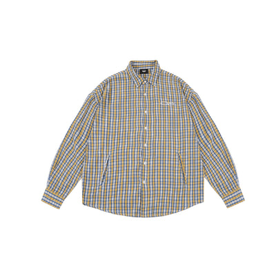 S45 Basic Embroidered Logo Plaid Long Sleeved Shirt | Face 3 Face