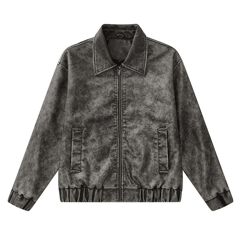 F3F Select Vintage PU Leather Zip Up Jacket | Face 3 Face