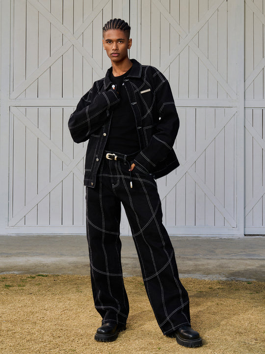 AFGK Stitching Denim Jeans