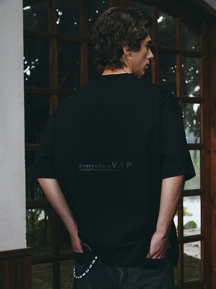 ANTIDOTE VIP Slogan Printing Tee