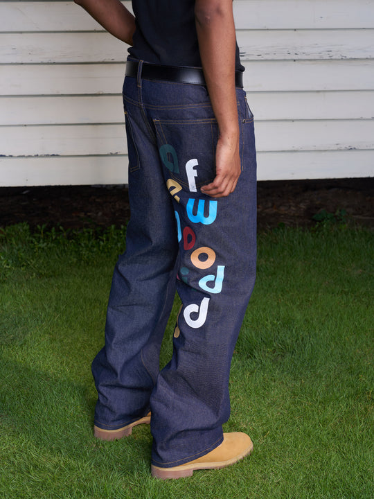 AFGK Rainbow Multi Logo Jeans | Face 3 Face