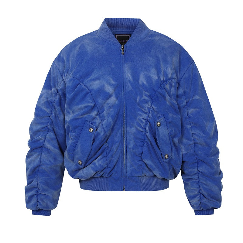 YADcrew Heavy Washed Distressed Sprayed Bomber Jacket | Face 3 Face