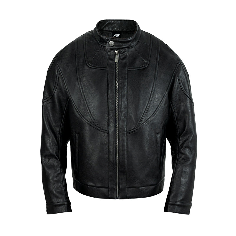 ANTIDOTE Harrington PU Leather Racing Jacket | Face 3 Face