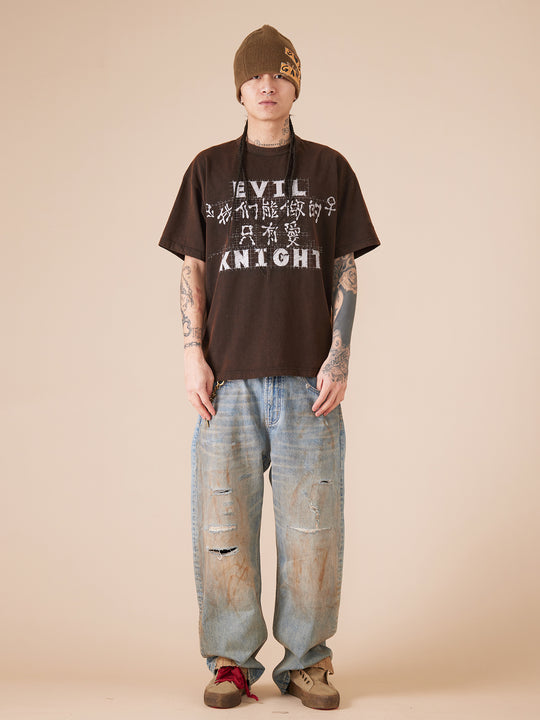 EVILKNIGHT(EK) "All We Can Do Is Love" Slogan Tee