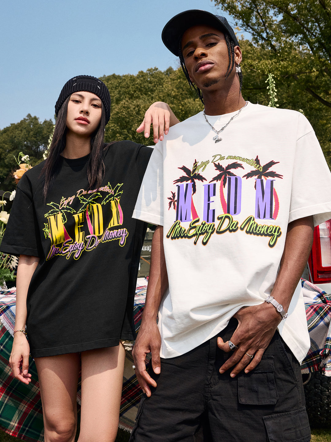 MEDM Coconut Tree Print Tee