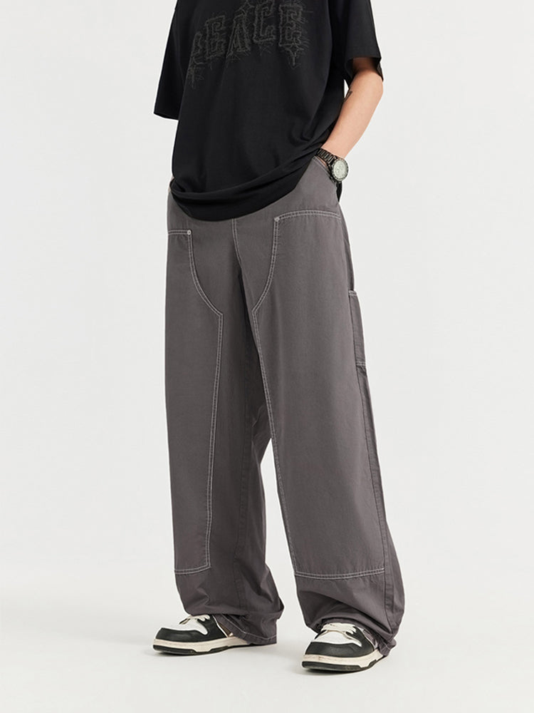 F3F Select Washed Lumberjack Wide Legged Work Pants