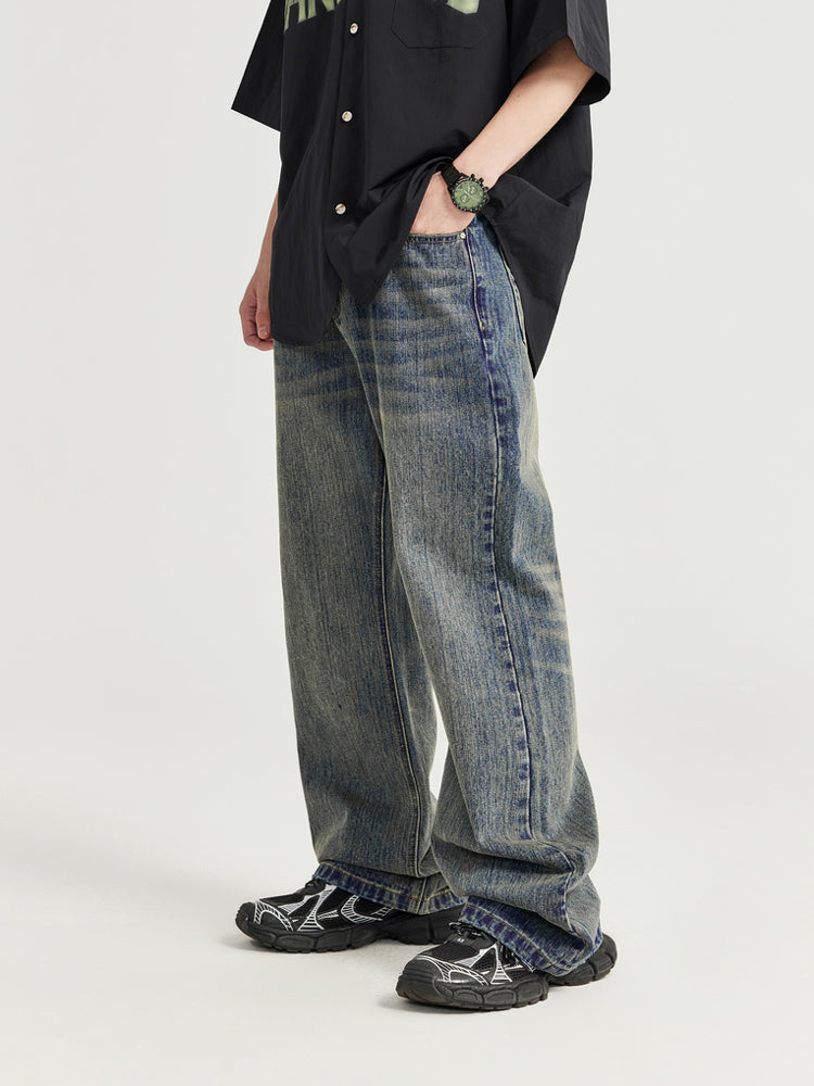 F3F Select Retro Distressed Bamboo Washed Micro Denim Jeans