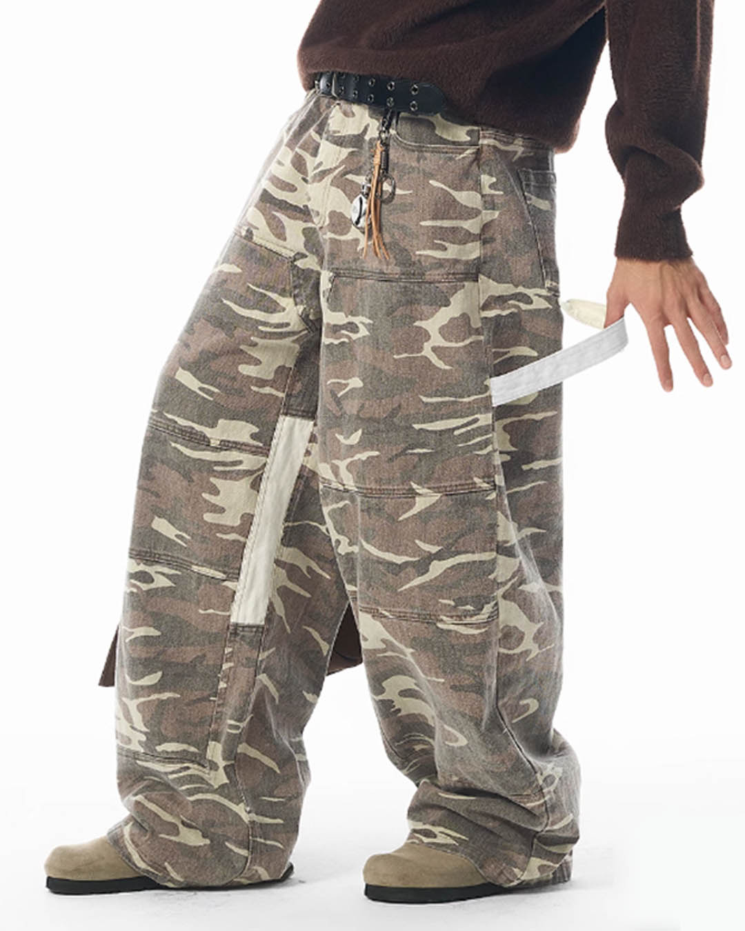 JHYQ Blocking Patchwork Pocket Design Camouflage Work Pants | Face 3 Face